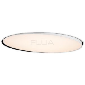 Adjustable Flat circular chandelier that is fixed to the ceiling.