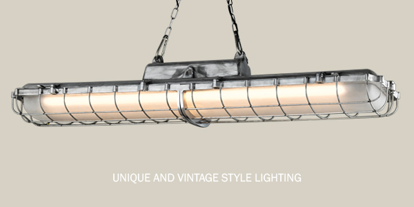 Retro factory style lighting of 2018 collection.