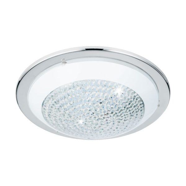 Ceiling lighting fixture with crystals
