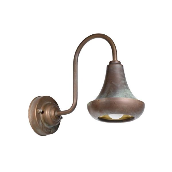 Brass retro style wall lamp.