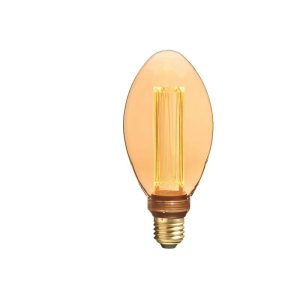 Vintage style bulb oblong shape.