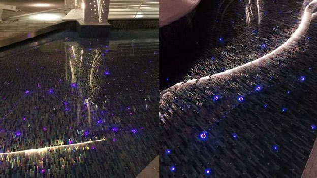 إضاءة حمامات السباحة باستخدام الألياف الضوئية