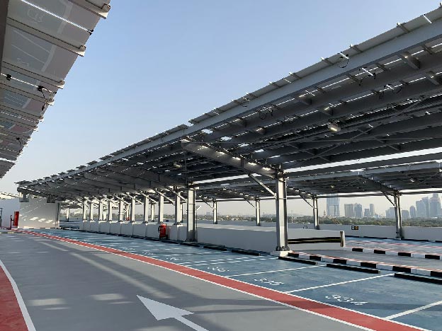 Solar panels for car parking